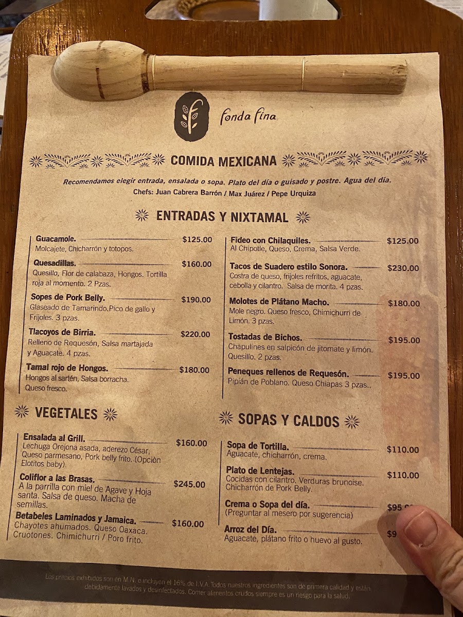 Fonda Fina Menu - Image 4