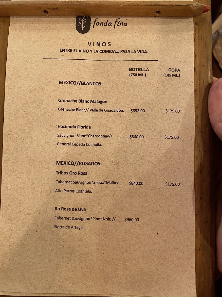 Fonda Fina Menu - Image 5