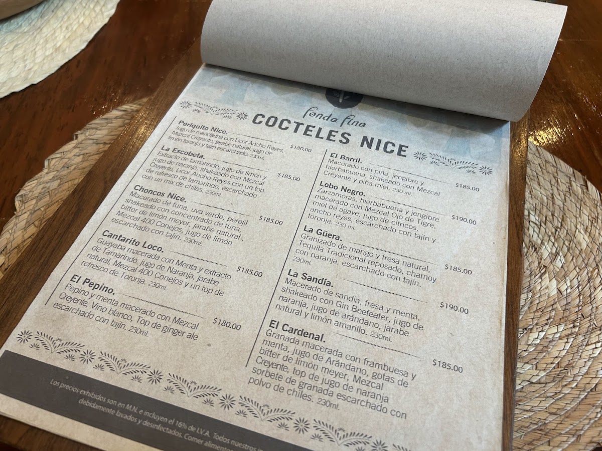 Fonda Fina Menu - Image 6